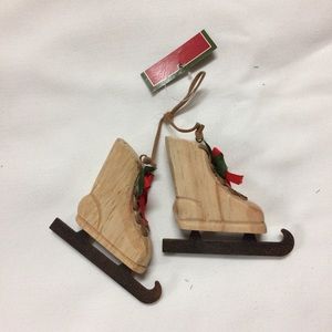 Wooden Ice Skates Figure Skates Ornament